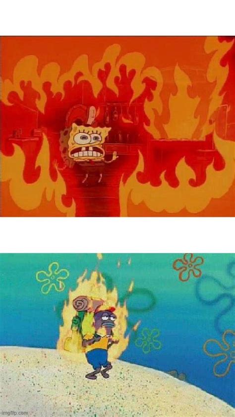 Spongebob Burning - Imgflip