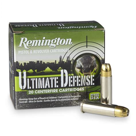 Remington, HD Ultimate Defense, .38 Special. + P, BJHP, 125 Grain, 20 ...