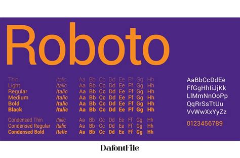 Roboto Font - DaFont File