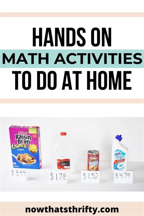 Hands On Math Activities to Do at Home - Now That's Thrifty!