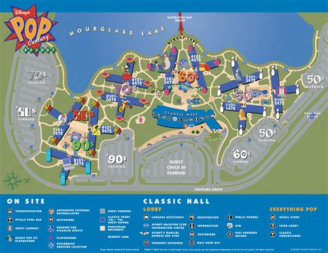 Pop Century Map at Walt Disney World - Walt Disney World Value Resort