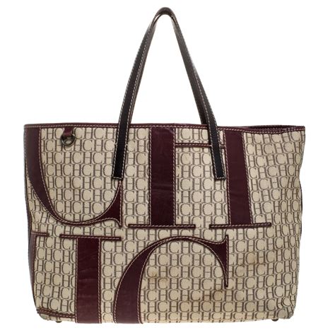 Carolina Herrera Multicolor Monogram Canvas Shopper Tote Carolina ...