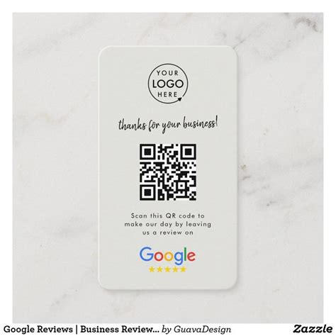Google Reviews | Business Review Us Gray QR Code Business Card | Zazzle | Qr code business card ...