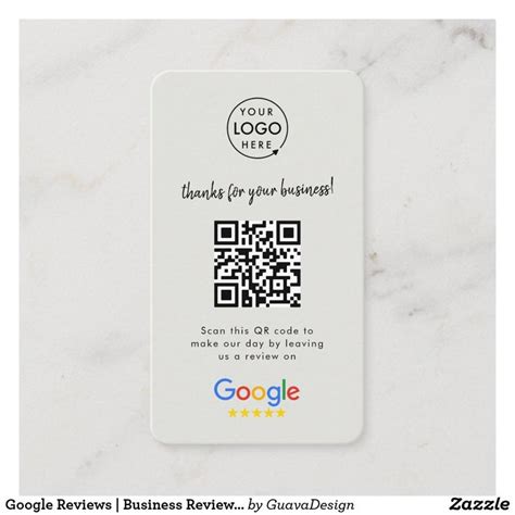 Google Reviews | Business Review Us Gray QR Code Business Card | Zazzle | Qr code business card ...