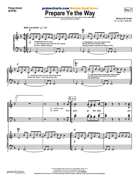 Prepare Ye The Way Sheet Music PDF (Michael W. Smith) - PraiseCharts