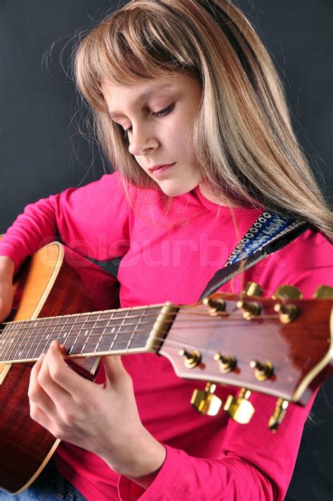 child playing guitar | Stock image | Colourbox