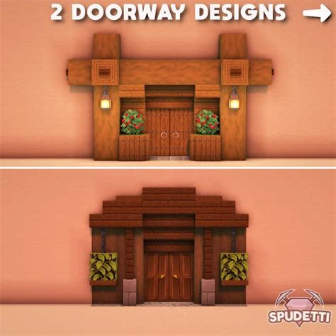 2 doorway design tutorials I made today : Minecraftbuilds in 2021 | Minecraft houses, Minecraft ...