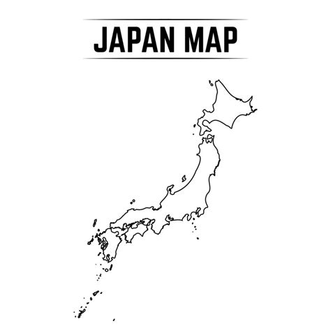 Outline Simple Map of Japan 3087860 Vector Art at Vecteezy