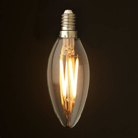 4 Watt Dimmable Filament LED E14 Candle Bulb