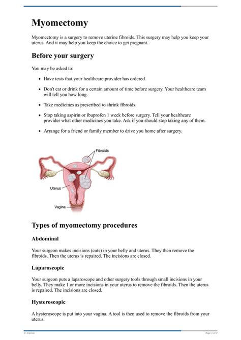 Text - Myomectomy - HealthClips Online