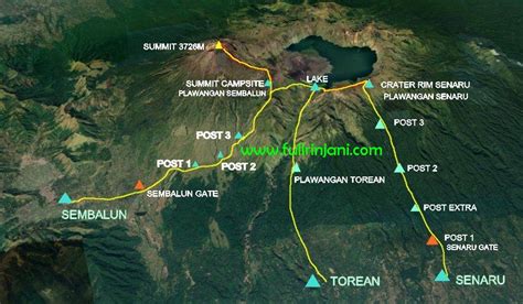 Rinjani Trekking Map - Full Rinjani