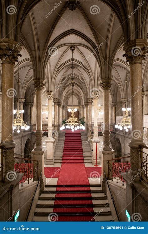 Vienna, Austria - December 2017: Vienna City Hall Interior (Rat ...