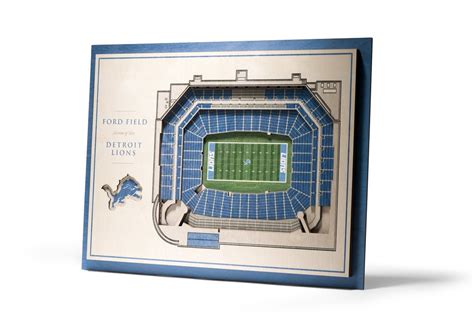 Detroit Lions You the Fan 3D Stadium View Wall Art - 817285028991