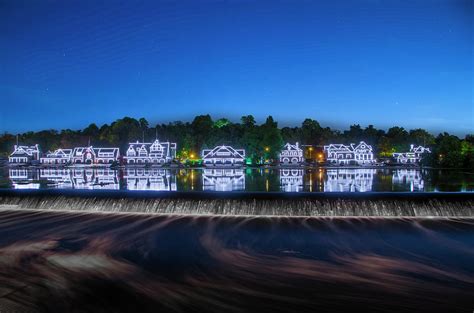 Boathouse Row Night Scene Photograph by Philadelphia Photography | Fine Art America