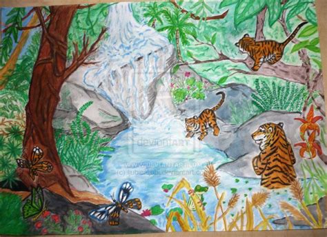 Rainforest Drawing With Animals | RAINFOREST ANIMAL