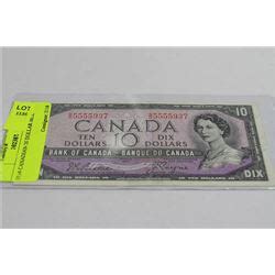 1954 CANADIAN 10 DOLLAR BILL