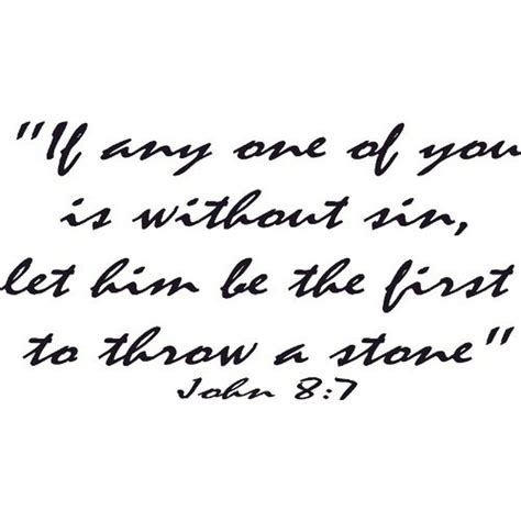 John 8:7, Bible Verse Vinyl Wall Decal by Scripture Wall Art, 11"x22" Black, Christian - Walmart ...