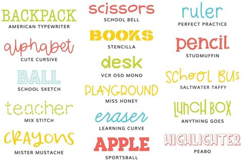 Cheap and Free School Fonts for Cutting Machines - Hey, Let's Make Stuff