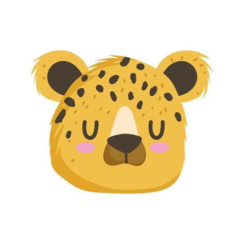 leopard face cartoon 3718431 Vector Art at Vecteezy