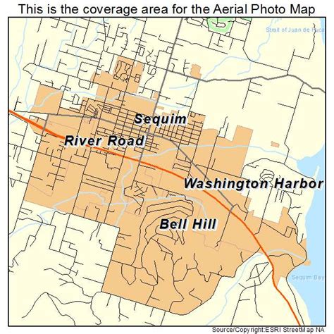 Aerial Photography Map of Sequim, WA Washington