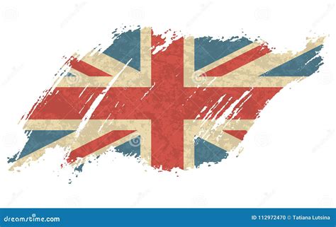 Vector Illustration Vintage Flag of UK. Grungy British Flag. Vector Grunge Retro Design Great ...