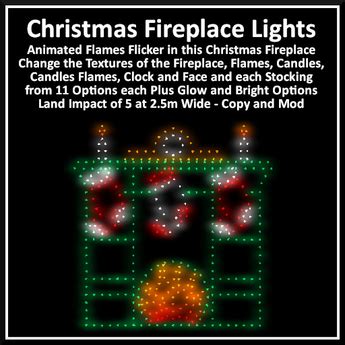 Second Life Marketplace - Ever Green - Christmas Fireplace Lights