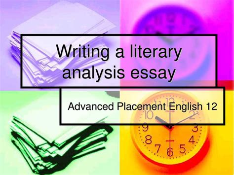 Writing a literary analysis essay - ppt download