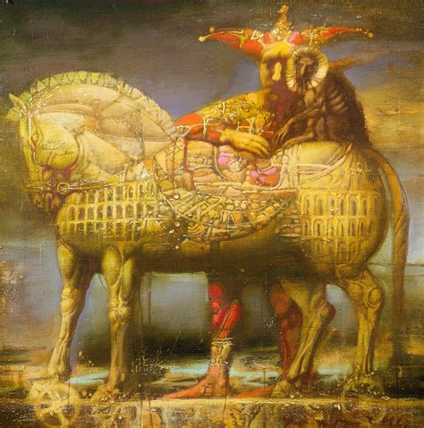 Trojan Horse by Armen Gasparyan | Oil Paintings for Sale, Surrealism