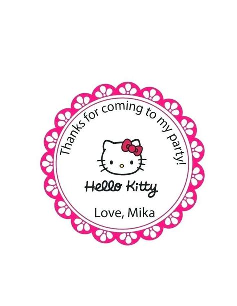 Free Hello Kitty Thank You Card Template - Cards Design Templates