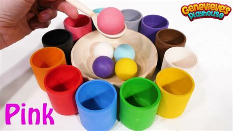 Rainbow Balls and Cups - Learn Colors, Numbers, and Spanish Words for ...