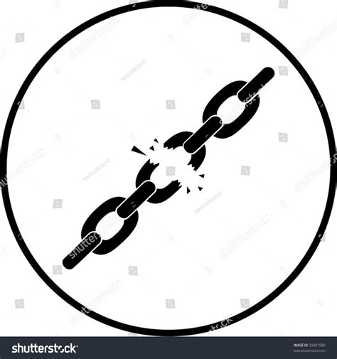 Chains Breaking Symbol Stock Vector Illustration 39981589 : Shutterstock