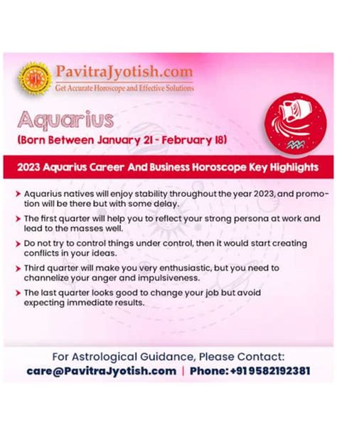 2023 Aquarius Career Horoscope and Business Horoscope | PDF