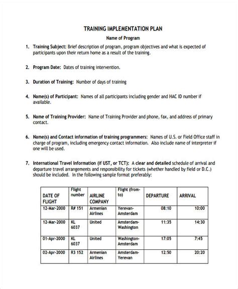 Implementation Plan - 69+ Examples, Format, How to Develop, Pdf