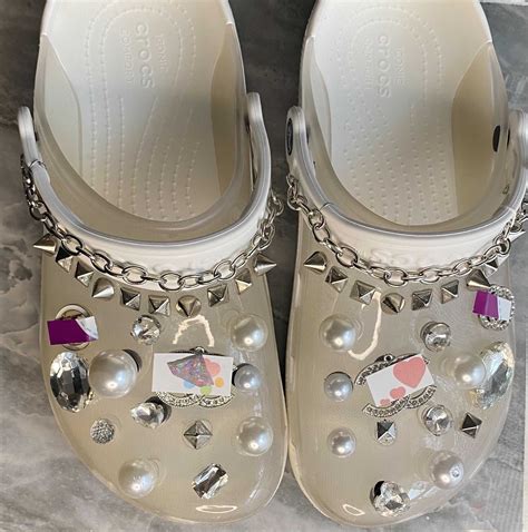 Custom Bling Crocs Translucent Clear See Through with Jewels | Etsy