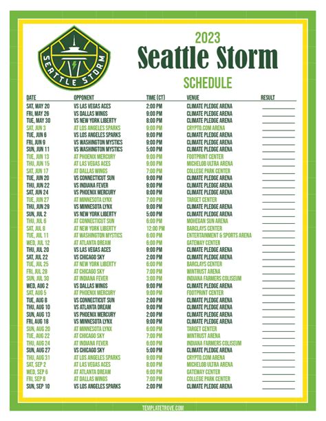 Seattle Storm 2024 Schedule - Nissa Estella