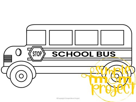 Free Printable School Bus Template – Simple Mom Project