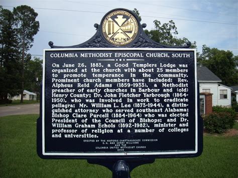 Columbia, AL : Columbia Methodist Episcopal Church, South - Historical Marker photo, picture ...