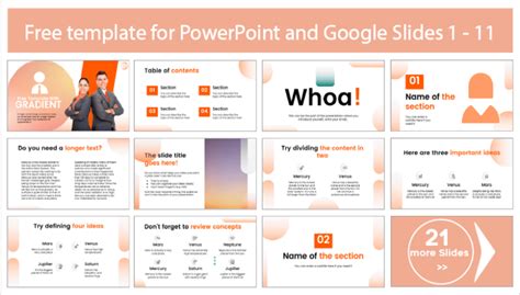 Orange Gradient Template - PowerPoint Templates and Google Slides