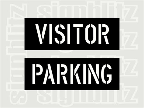 Visitor Parking Stencil (300mm) - SignBlitz Custom Carpark Signs & Stencils