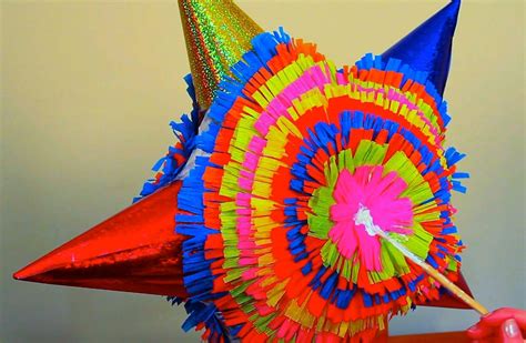 Easy DIY Piñata homemade Mexican 5 cone birthday party star pinata ...