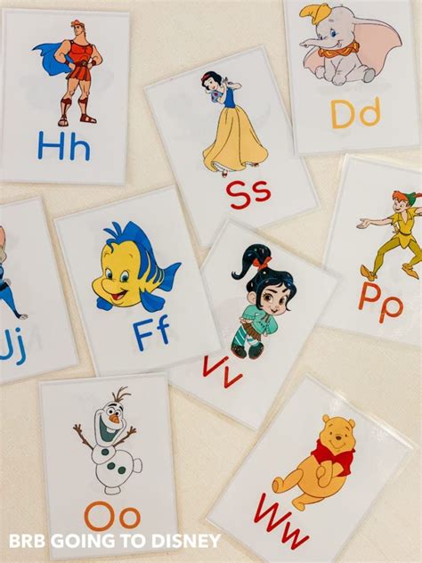 Disney Alphabet Flash Card Printable – BRB Going to Disney