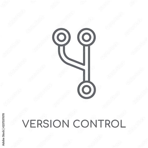 Version control linear icon. Modern outline Version control logo concept on white background ...