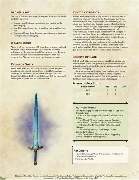 5E HOMEBREW AND RESOURCES — this is my take on a Magic Barbarian subclass!... | Barbarian ...