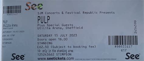 PulpWiki - 15th July 2023 - Sheffield Utilita Arena (live)