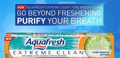 Free Aquafresh Extreme Clean Toothpaste Sample