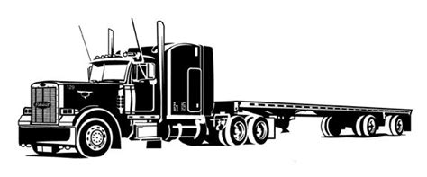 Truck black and white semi truck clipart black and white free 2 image ...