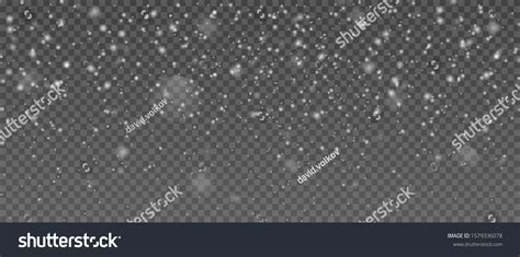 Realistic Vector Falling Snow Fall Overlay Stock Vector (Royalty Free) 1579336078