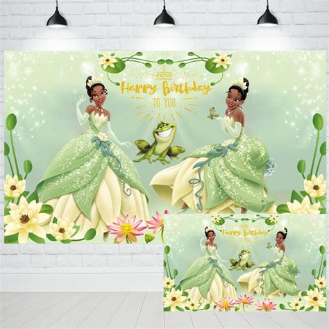 Buy Princess Tiana Backdrop for Birthday Party Banner Decorations Happy ...