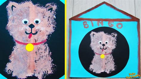 How to paint a dog? | Pet crafts for preschoolers | Dog craft preschool ...