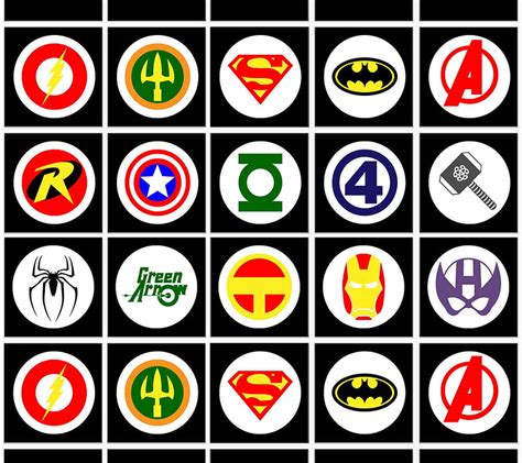 Superheroes Logos